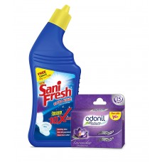 SANIFRESH ULTRA SHINE TOILET CLEANER 200 ML WITH FREE ODONIL SANIFRESH ULTRA SHINE TOILET CLEANER 200 ML WITH FREE ODONIL