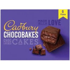 Cadbury Chocobakes Choc Layered Cakes, 126g (6 Pieces)
