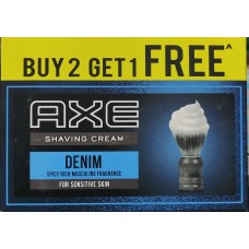 Axe Shaving Cream buy 2 get 1 Free.. 3 x 78g